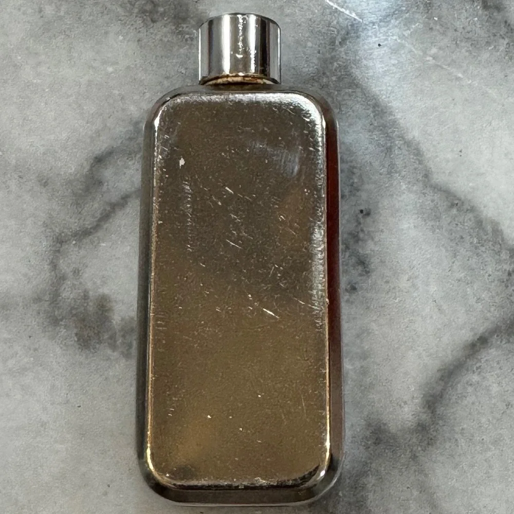 Vintage Lagerfeld Chrome Metal Cologne Spray Bottle Collectible Vanity Decor